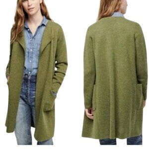 J. Crew Merino Wool Blend Olive Long Cardigan
